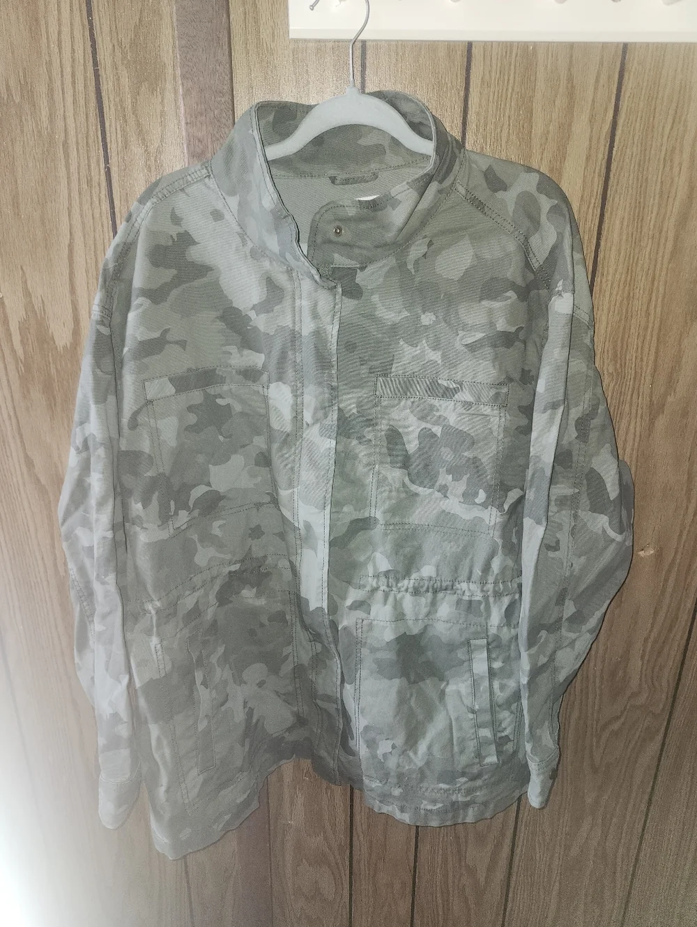 Old Navy Dark Olive Camo Utility Jacket XXL Contemporary Streetwear Military Chi